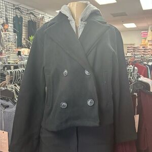 Women's Black Double-Breasted Jacket
